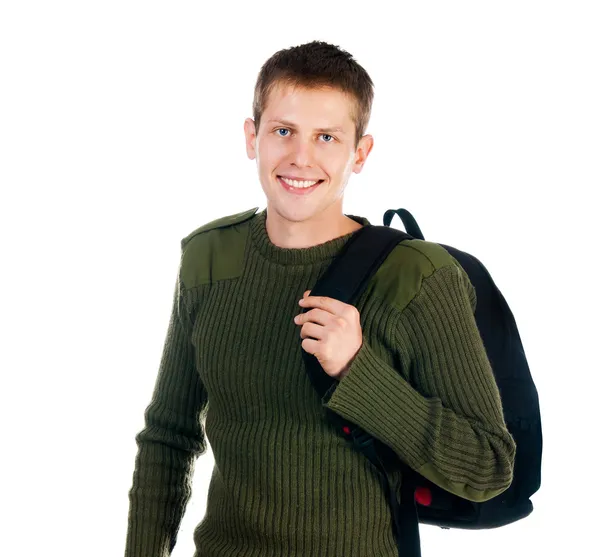 가방을 든 젊은 남자 — 스톡 사진