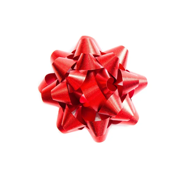Rote Geschenkschleife — Stockfoto