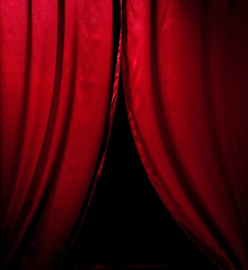 Red theater curtain clipart