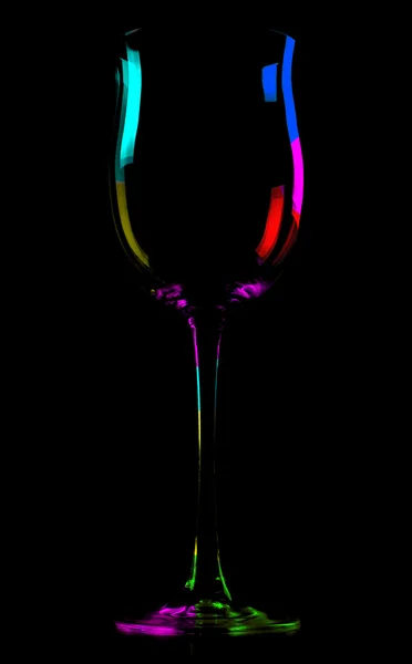Vielfarbiges Weinglas — Stockfoto