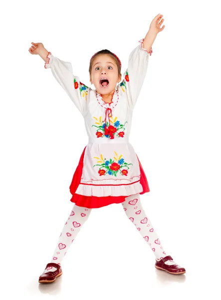 Ukrayna içinde giyinmiş kız — Stok fotoğraf