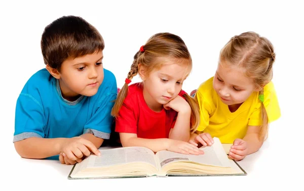 Small kids with a book — Stock Photo, Image