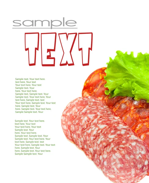 Sausage and ham — Stock Photo, Image