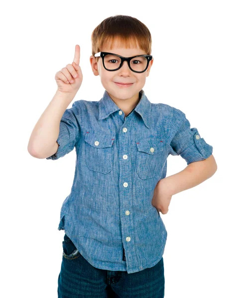 Little boy with glasses — Stock Photo, Image