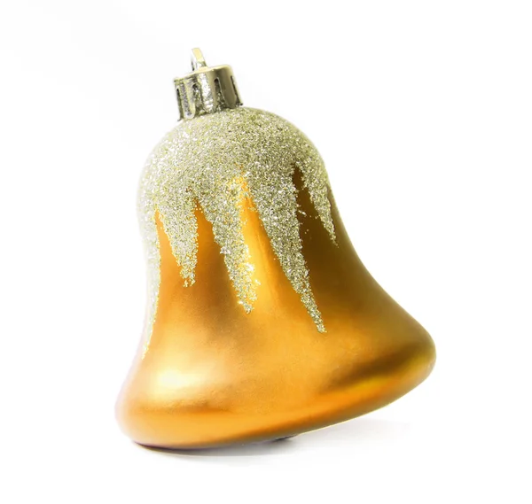 Gold Christmas bell — Stock Photo, Image