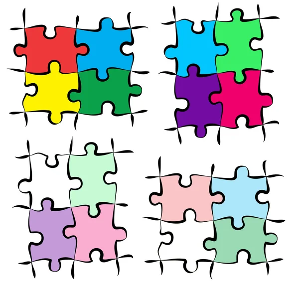 Colorful Puzzle Pieces — Stock Photo, Image