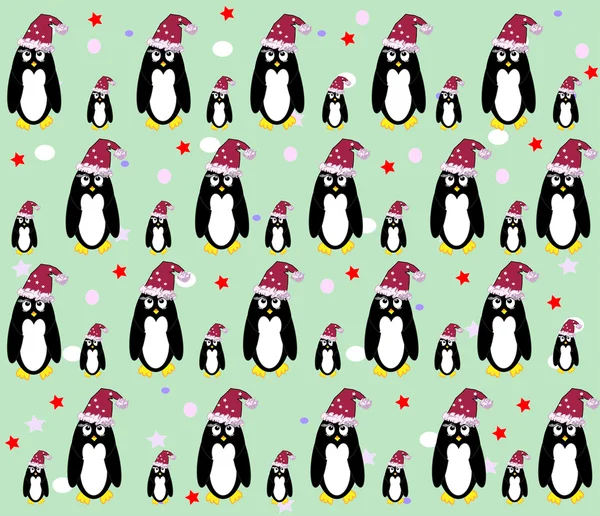 Penguin background vector — Stok Vektör