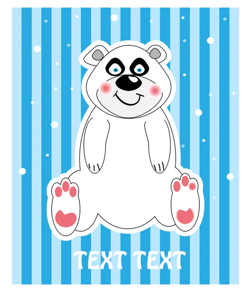 矢量背景的可爱的北极熊 — 图库矢量图片