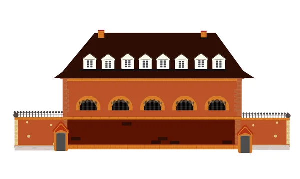 Old prison vector — Stock Vector