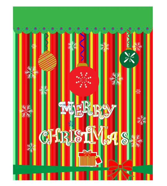 Christmas greeting card vector cartoon illustration — Stock Vector