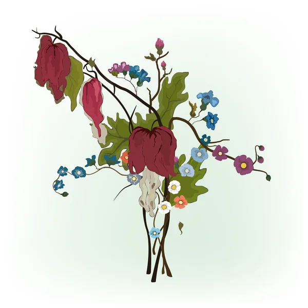 Elegance floral compozition — Stock Vector