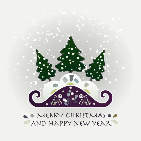 Illustrazione albero di Natale — Vettoriale Stock