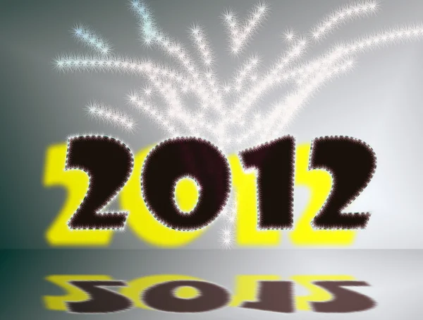 新的一年与闪光，2012 — 图库照片