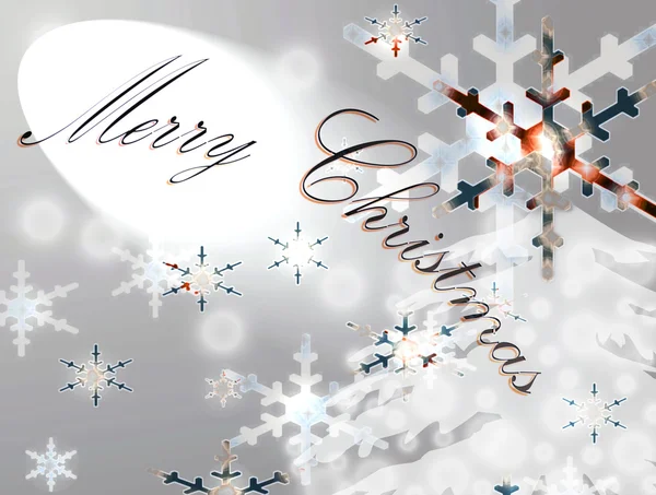 White Christmas tree with snowflakes — Stock Photo, Image