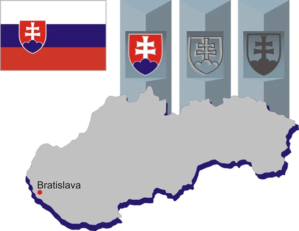 Slovacchia — Vettoriale Stock