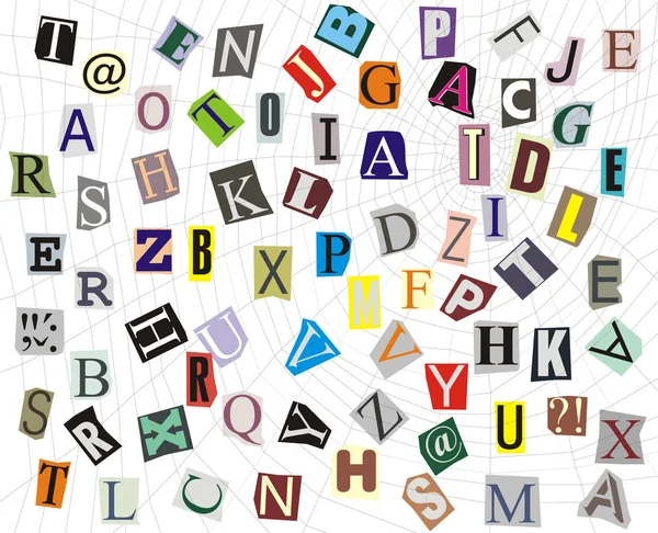 Αλφάβητο σε μια τοποθεσία web — Διανυσματικό Αρχείο