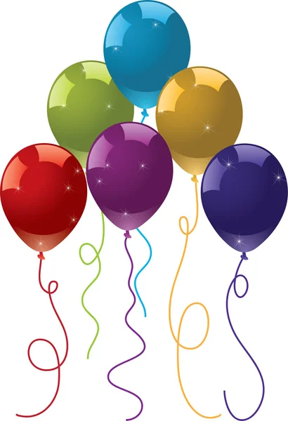Ballons festifs colorés — Image vectorielle