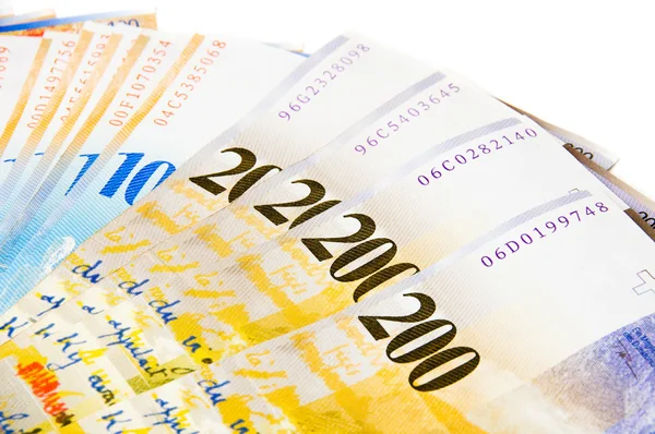 Swiss currency francs — Stockfoto
