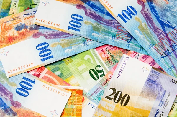 Swiss currency francs — Stok fotoğraf