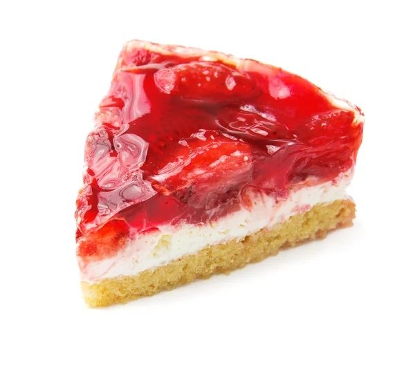 Plátek lahodný dort s čerstvým berry — Stock fotografie