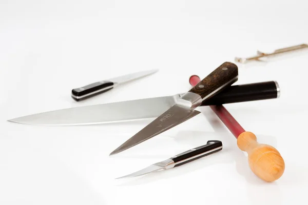 Wetzstab und Messer — Stock Photo, Image