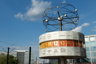 World clock at the Alexanderplatz clipart