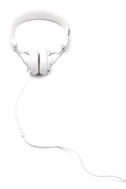 White headphones on white. clipart