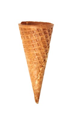Empty waffle cone for ice cream clipart