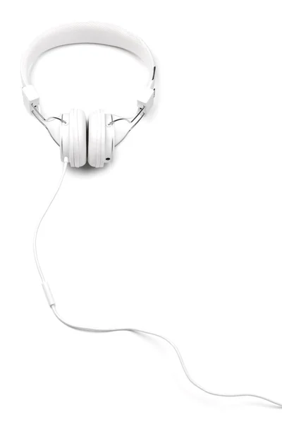 Écouteurs blancs sur blanc . — Photo