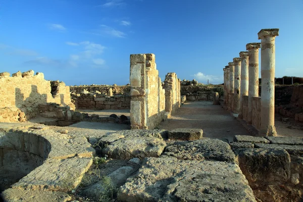 stock image Ruins of ancient temple at Paphos, Cyprus.
