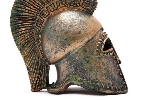 stock image Profile of greek helmet.