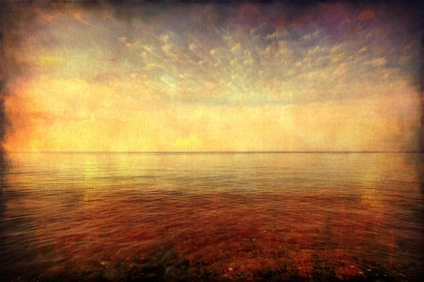 Immagine Grunge di paesaggio marino Immagine Stock