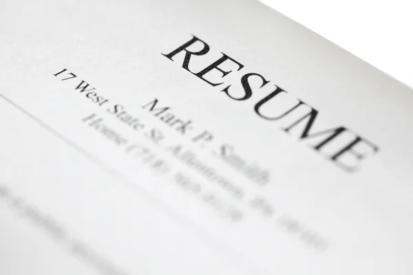 Resume title page. Royalty Free Stock Images