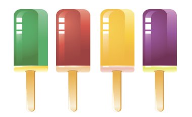 vier verfrissend en kleurrijke ijsjes