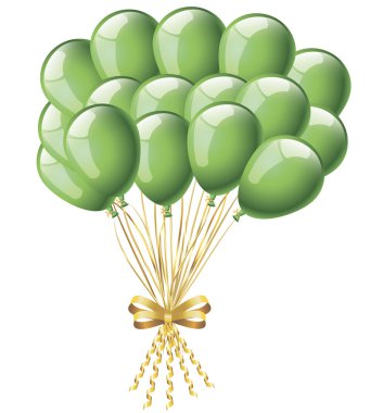 Green balloons clipart