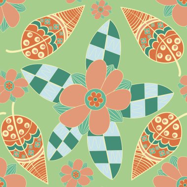 Seamless abstract floral background clipart