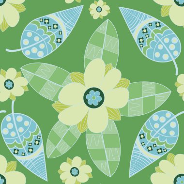 Seamless abstract floral background clipart