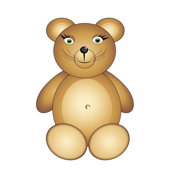 Schattige teddybeer — Stockvector