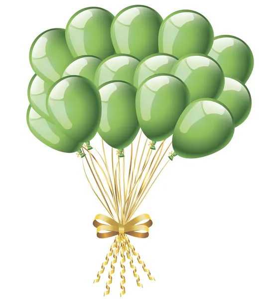 Balões verdes — Vetor de Stock