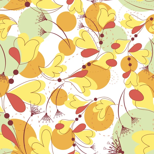 Fondo floral sin costuras — Vector de stock