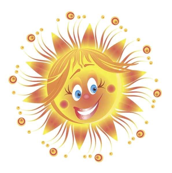 Sonriente sol — Archivo Imágenes Vectoriales