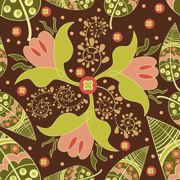 Fond floral abstrait sans couture — Image vectorielle
