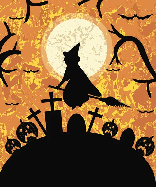 Halloween illusztráció a kártyákat meghívni — Stock Vector