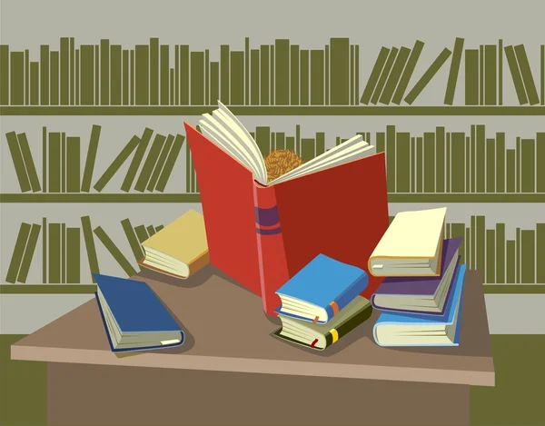 Leser von Büchern — Stockvektor