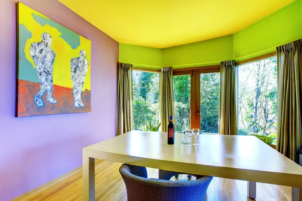Retro bright dining room — Stock Photo, Image