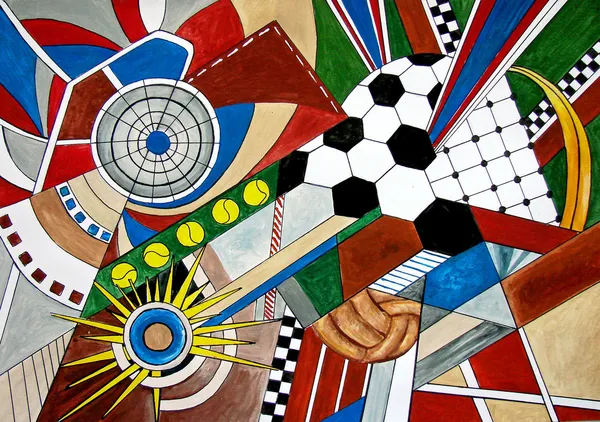 Schilderij van sport abstract. — Stockfoto