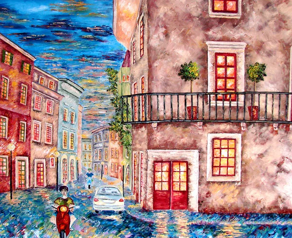 Олійного живопису Верона, Італія. сучасного мистецтва. — стокове фото