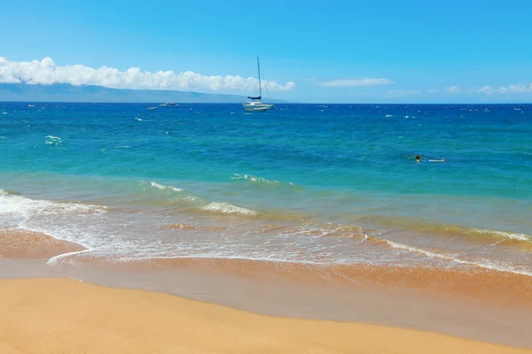 Maui. Hawai. Playa tropical con agua azul . —  Fotos de Stock