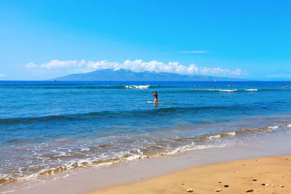 Maui. Hawaii-on. Tropical beach, kék víz. — Stock Fotó