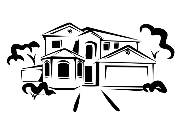 Immobiliare, illustrazione concettuale — Vettoriale Stock